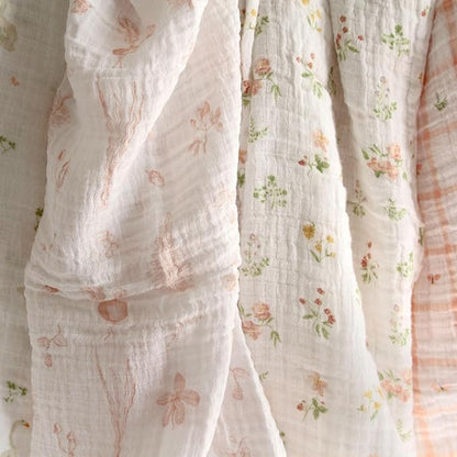 aden + anais Essentials Baby Muslin Swaddle Blankets, Newborn Receiving Blanket for Swaddling, 100% Cotton Baby Swaddle Wrap, 4 Pack, Country Floral