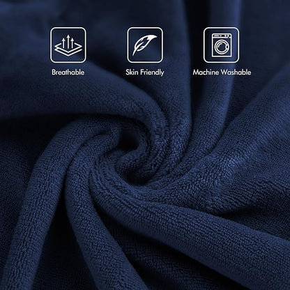 Heated Blanket Electric Blanket Twin Size, Fast Heating & Overheating Protection, Ultra Soft Heated Throw Blanket Twin Size with 5 Heating Levels & 10 Hours Auto Off, 62"x84", Navy Blue