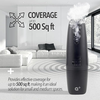 AROMAR Waterless Plug-in Aroma Diffuser - Cold-Air Essential Oil Machine, App-Controlled, Covers 500 Sq.Ft - 'New York' Scent Included - Perfect for Home, Office, & Business use - Black