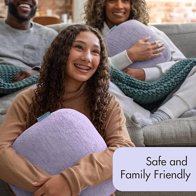 Quiet Mind Lavender Scented Weighted Body Pillow for Kids & Adults, Medium (9lb) – Lavendar Infused Aroma with Recycled Glass Beads & Chemical-Free Fabric – Sensory Sleep Cuddle Pillow