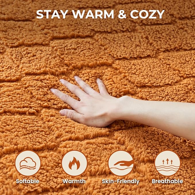 Electric Heated Mattress Pad King Size Heating Mattress Pad Dual Control 78x80IN Sherpa Warm Winter Deep Pocket 6 Heat Settings 1-9-Hour Timer Auto-Off Machine Washable Mocha Mousse New Launch
