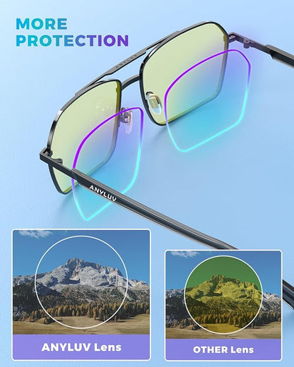 ANYLUV Blue Light Glasses Men/Women, Blue Light Blocking Glasses, Computer Screen Blocker Eyes Protection Glasses