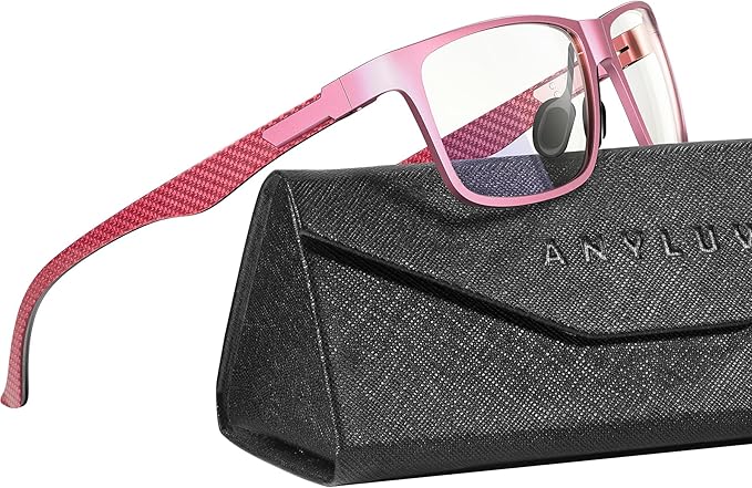ANYLUV Blue Light Blocking Glasses Men Computer Gaming Glasses Lightweight Al-Mg Metal Anti Eyestrain Eye Protection