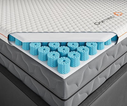 Dormeo Premium Twin Cooling Mattress Topper - 3-Zone OctaspringⓇ Technology for Optimal Back Support, Anti-Slip Bottom