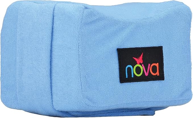 NOVA Leg Spacer Knee Pillow – Orthopedic Foam Knee Support Cushion for Side Sleepers, Pressure Relief for Hips, Legs & Lower Back, Small Size, Soft Terry Cloth Removable Washable Cover