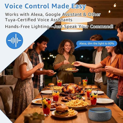 Smart Dimmer Switch, Single Pole with Neutral Wire Required, 2.4GHz WiFi Switch Work with Alexa & Google Home,Tuya APP No Hub Needed, 150W Max LED/CFL 600W Max Incandescent, ETL List, White,2 Pack
