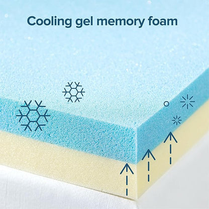 Sleep Master 4" Dual Support Gel Memory Foam Topper - Twin