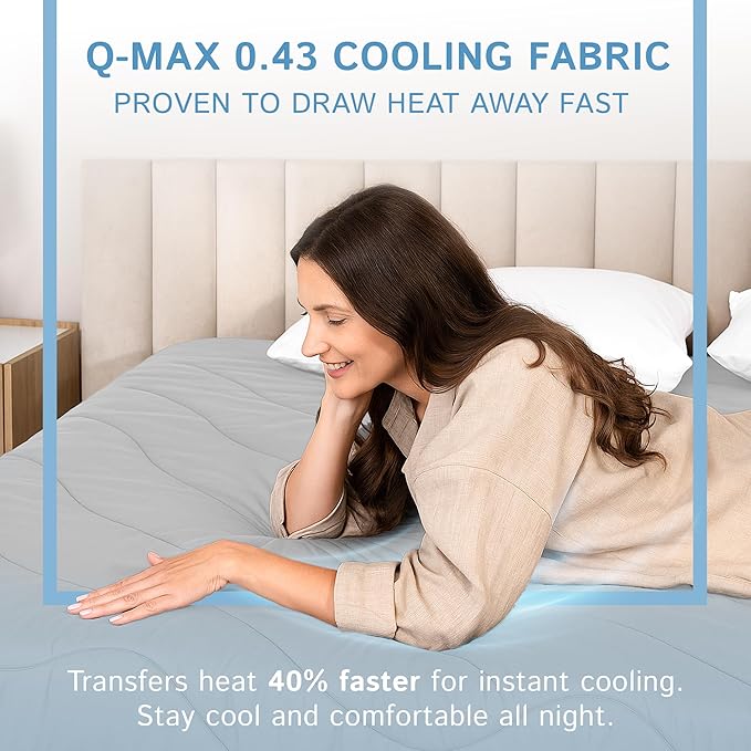 Four Seasons Essentials Cooling Comforter - Queen Size 90" x 90" - Gray