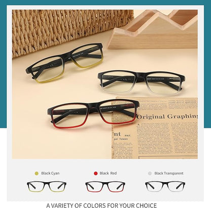 DONGDI Blue Light Blocking Reading Glasses 4 Pack Computer Readers for Women Men,Anti Glare UV Ray Filter Eyeglasses… (C10-12, 2.00)