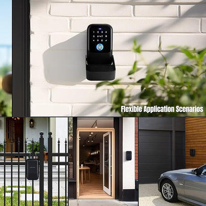 Smart Key Lock Box, Bluetooth Fingerprint Lock Box with Tuya APP Control, Fingerprint Recognize & Multiple Code Types, Security Key Lock box for Outside, Owner, Realtor, Airbnb (New Version)