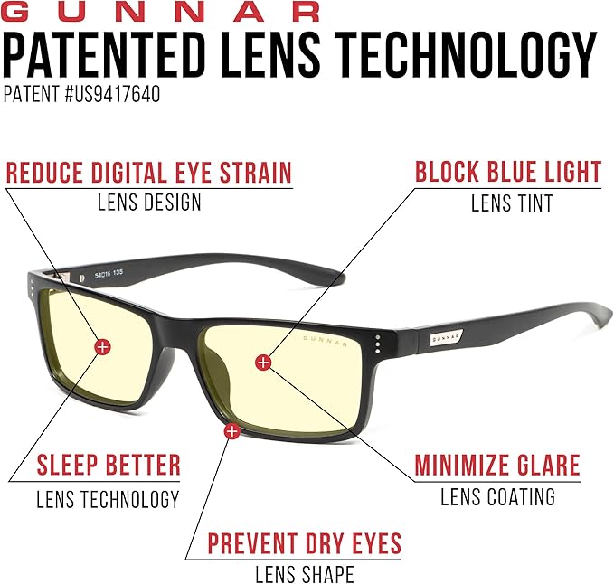 GUNNAR - Blue Light Reading Glasses - Blocks 65% Blue Light - Vertex