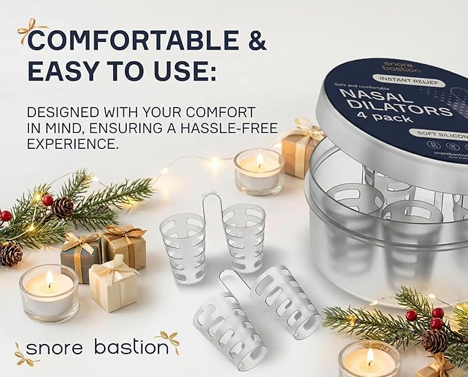Nasal Dilators for Sleeping Extra-Small (XS) - Nostril Opener - Anti Snoring Nose Vents - Medical Grade Silicone Snore Stopper - Snoring Solution to Stop Snoring