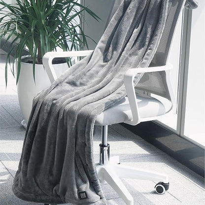 Heated Blanket Outdoors, Battery Operated Heated Throw with 10000mAh Power Bank, 2-in-1 Blanket & Shawl for Camping
