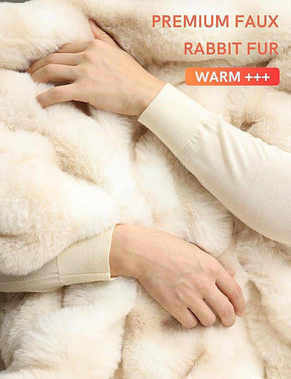 YnM Ultra-Soft Weighted Blanket, Fluffy Bubble Cuddle Heavy Bed Blanket, Plush Faux Fur Big Comforter, Soft & Warm Home Decor Piece (Tie-dye Khaki, 90''x90'' 20lbs, Full/Queen)