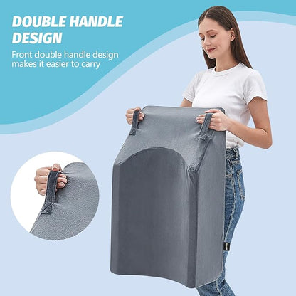 JOYWOO Double Leg Support Elevation Pillow – Ideal for Post-Hip Replacement, Back-Sleeping, Swelling Relief. Comfortable Foam Wedge, Essential After Surgery for a Restful Sleep