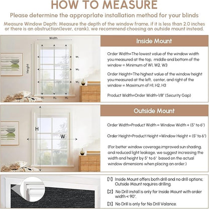 Kincmo No Drill Motorized Blinds with Remote, 100% Blackout Roller Shades for Windows, Custom Electric Blinds Compatible with Alexa, Apple Homekit, Google Home (100% Blackout Starscape Black)