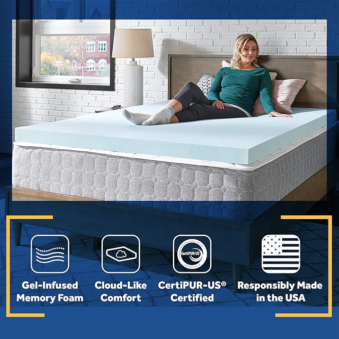 Sealy TrueForm 3" Memory Foam Mattress Topper, Full