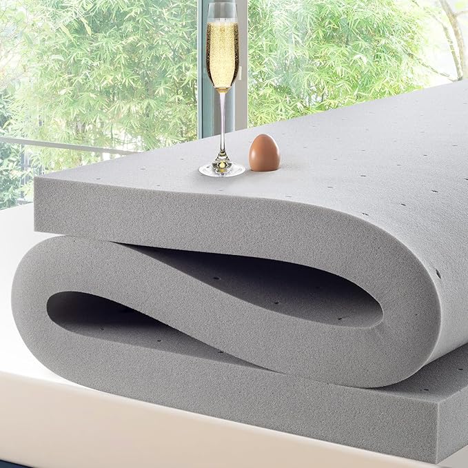 2 Inch Mattress Topper King, Gel Memory Foam Mattress Topper Bed Topper for Soft & Cooling Sleep and Pressure Relieve, for Side Sleeper, CertiPUR-US Certified，Bed Ventilated Design with Bed Topper