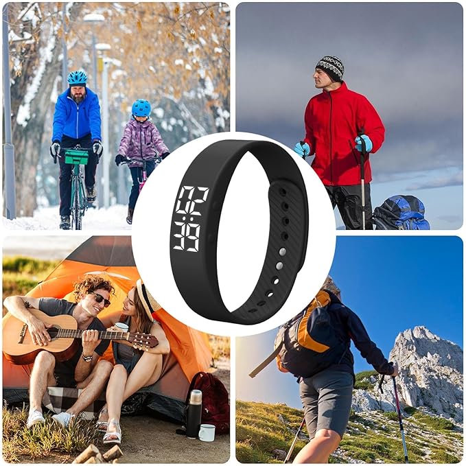 Smart Bracelet – Smart Wristband Activity Fitness Tracker, Waterproof Watch Monitor with Pedometer for Running Exercise Workout Gym Walking Calories, Compatible for Men Women Daily Fitness Tracking