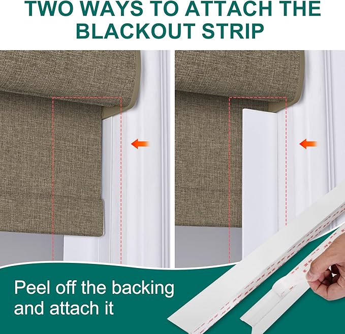 BERISSA Cordless Blackout Roller Shades for Windows,Free-Stop Linen Fabric Windows Blinds with Cassette Valance,Thermal Insulated UV Protection Roller Blinds for Home Office. Dark Brown.21 W x 48" H