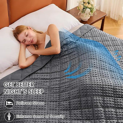 Grey Weighted Blanket for Adults 12lbs, 48"x72", Twin Full Size Cooling Minky Heavy Throw Blanket for 110-130lbs, Soft Winter Thick Big Blankets Weighted Comforter Gift for Sleeping