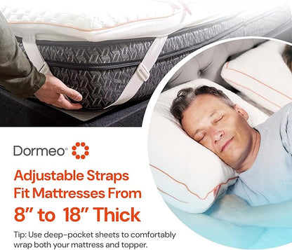 Dormeo RV King Cooling Mattress Topper, 3-Inch with Octaspring® Technology for Optimal Back Support, Medium Firmness