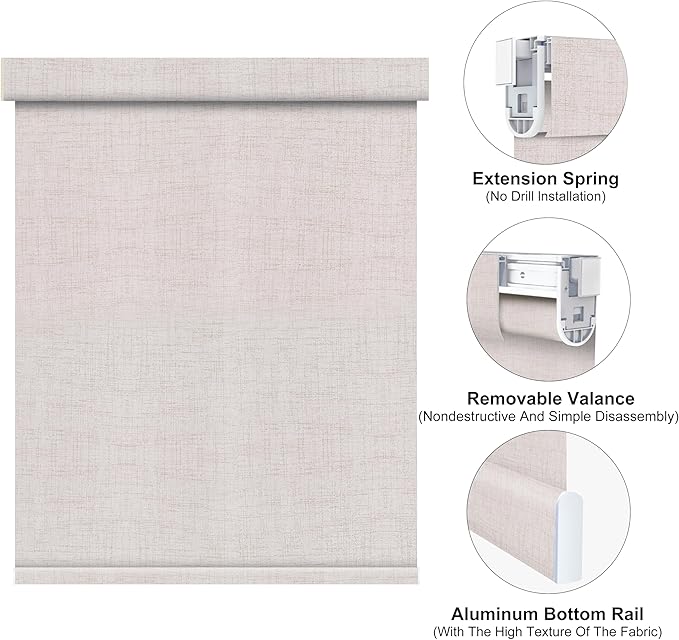 Bringnox No Drill Motorized Blinds with Remote,Blackout Windows,with Apple Homekit,Alexa,Google, with App,Voice Control Custom Size