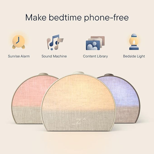 Hatch Restore 3 Sunrise Alarm Clock, Sound Machine, Smart Light (Cocoa) - White Noise, Screen-Free Sleep Routine