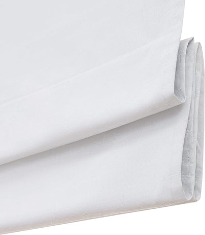 Eclipse Kylie Total Privacy Blackout Cordless Lined Window Roman Shade for Living Room, 33 in x 64 in, White
