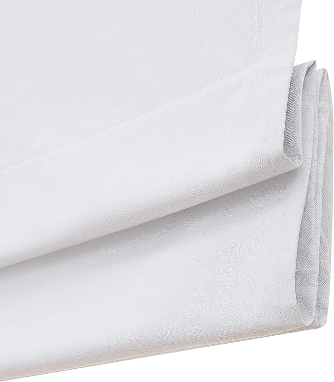 Eclipse Kylie Total Privacy Blackout Cordless Lined Window Roman Shade for Living Room, 35 in x 64 in, White