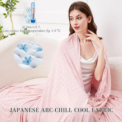 AmyHomie Cooling Blanket,Summer Blankets with Double Sided Cold Effect, Arc-Chill Q-Max>0.5 Cool Fiber, Breathable Lightweight Blankets for Hot Sleepers Night Sweats