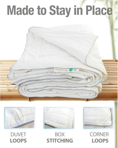 Cooling Comforter, 100% Viscose Fill, Cover: 60% Viscose, 40% Cotton, Lightweight Duvet Insert, Breathable Summer Quilt, Twin Size (73x94 Inches), Imported