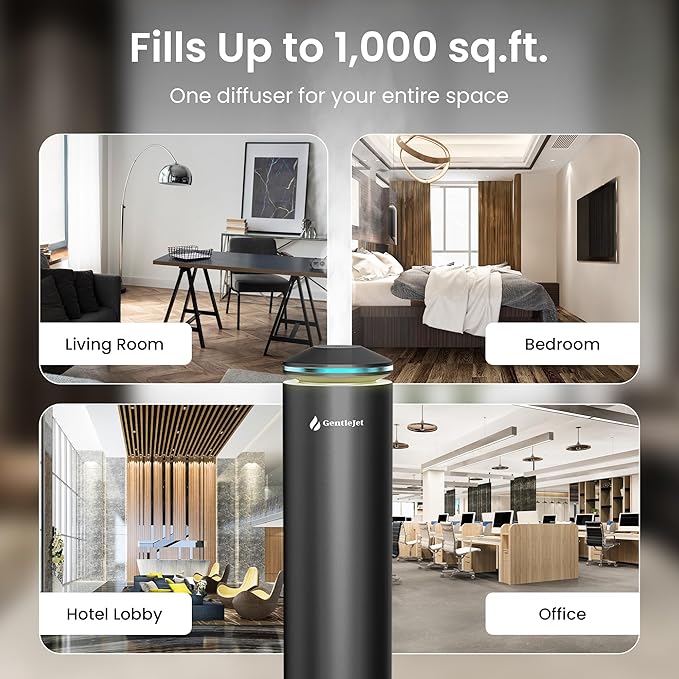 MajesticMist Waterless Essential Oil Diffuser, Rechargeable Aluminum Cold-Air Aroma Diffuser for Large Rooms up to 1000 sq ft, Wireless Charging Base, Quiet, 4 oz, Remote Control
