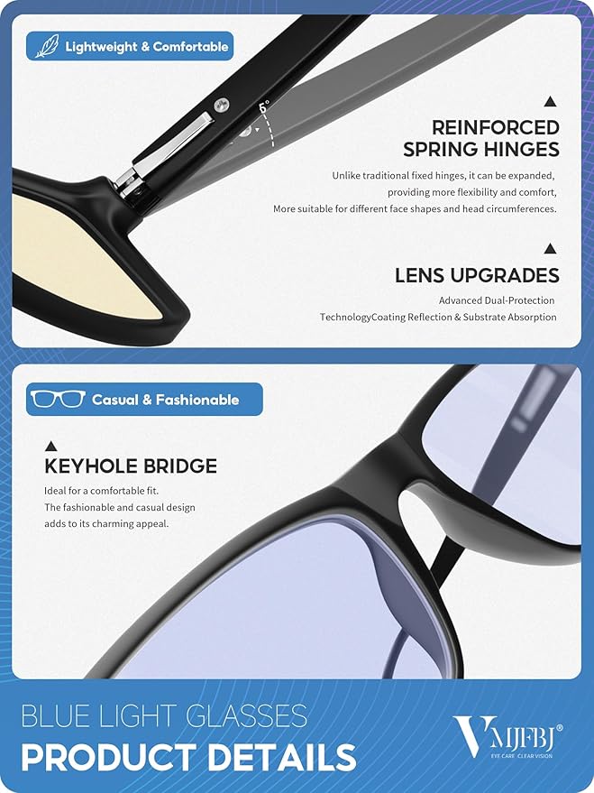 Blue Light Glasses For Women/Men Computer Reading Gaming Glasses Improve Sleep Reduce Eye Strain Gift Package Purple