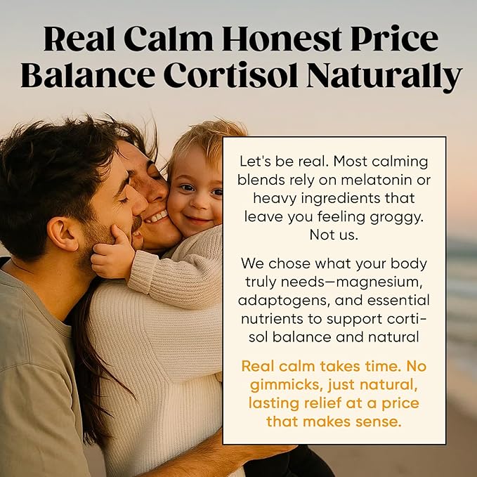 Venture Pal Calm Drink Mix, Cortisol Reducer and Sleep Aid with Magnesium Glycinate, Ashwagandha, L-Theanine,Vitamin D, Calm Magnesium Powder for Relax & Focus, No Sugar, Non GMO, Vegan & Gluten-Free