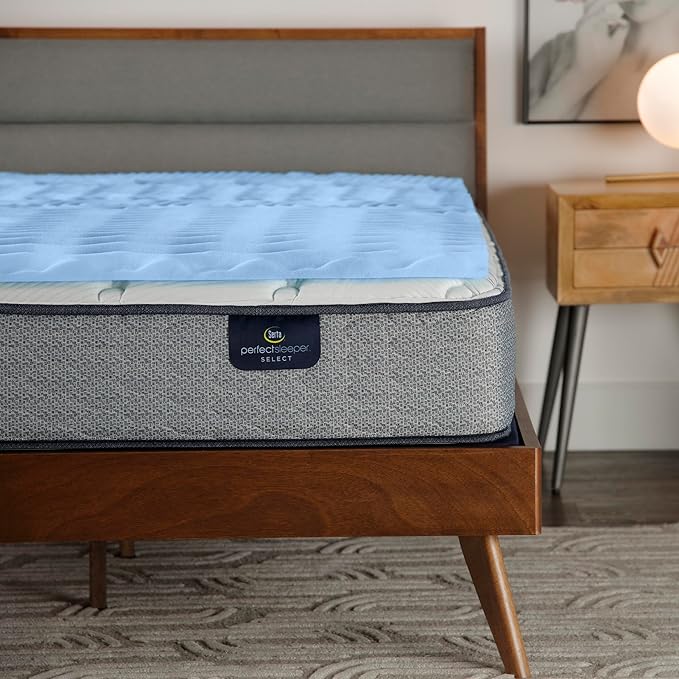 Serta Comfort Zone Cooling Memory Foam Mattress Topper, 1.5 Inch, Queen