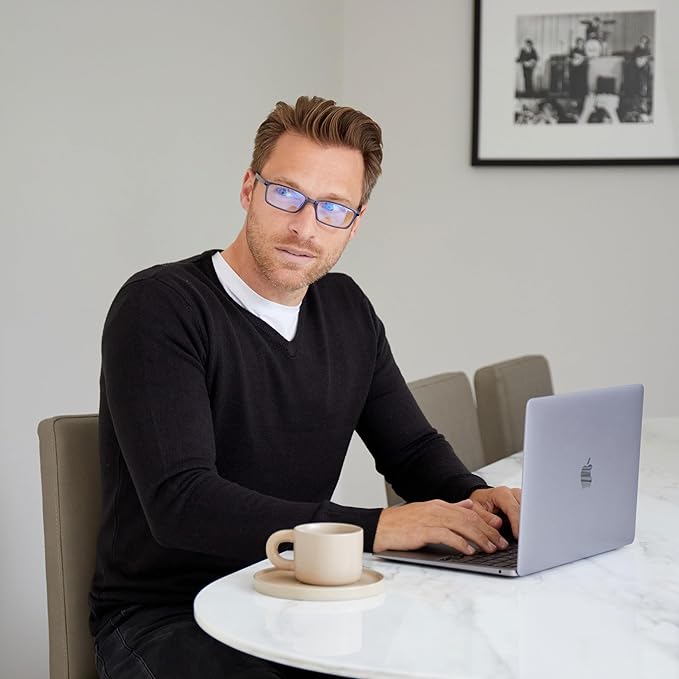 OPULIZE SEE Reading Glasses with Blue Light Blocking for Women and Men, Narrow Frame, Spring Hinges, Computer Gaming Glasses, Turquoise +2 (Pack of 1)