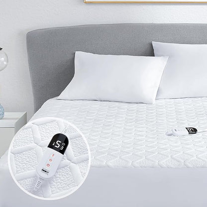 Twin Size Heated Mattress Pad - Degrees of Comfort Electric Bed Warmer with Single Controller, 6 Heating Levels, 10-Hour Auto Shut-Off, Breathable Air-Layer, 39"x75"