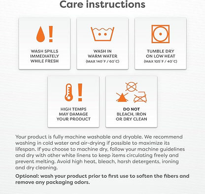 HOSPITOLOGY PRODUCTS Queen Mattress Protector Hypoallergenic Natural Cotton - Waterproof - Fitted Cover - Machine Washable - 60" W x 80" L