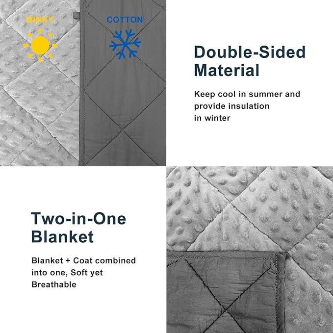 MAXTID Weighted Blanket for Kids 7 lbs 41x60 Luxurious Kids Heavy Blanket with Glass Beads, Best for 60-80lb Children