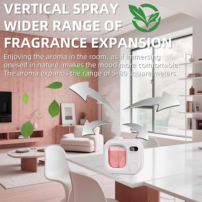 Waterless Essential Oil Aromatherapy Diffuser Mini Led Smart Aroma 360 Small Difusor Cordless for Home Large Rooms Scent Bathroom Hotel Collection Office Car Fragrance Air Scent Humidifier