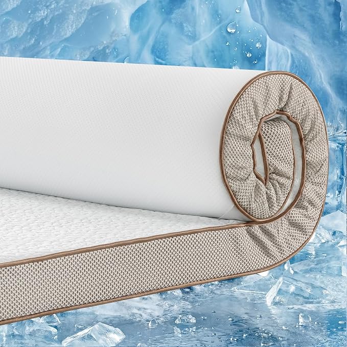 BedStory Cooling Mattress Topper Full Size, 3 Inch Gel Infused Memory Foam Topper with Cool-to-Touch Removable Cover, Pressure Relief & Deep Refresh Sleep, CertiPUR-US Certified