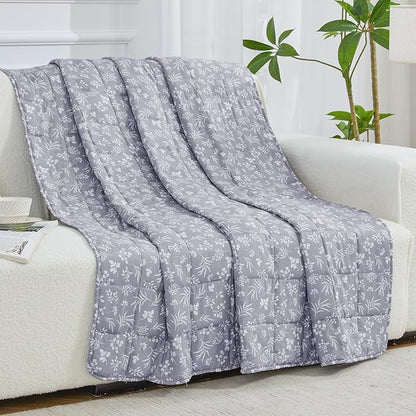 yescool King Size Weighted Blanket for Adults (20 lbs, 80” x 87”, Dove Grey) Cooling Heavy Blanket for Sleeping Perfect for 190-210 lbs, Breathable Blanket for Adults & Couple All Season