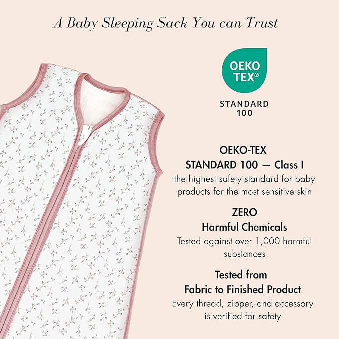 Unisex Baby Sleep Sack 0.5 TOG, Lightweight Summer Wearable Blanket, Soft Rayon Made from Bamboo Toddler Sleep Bag