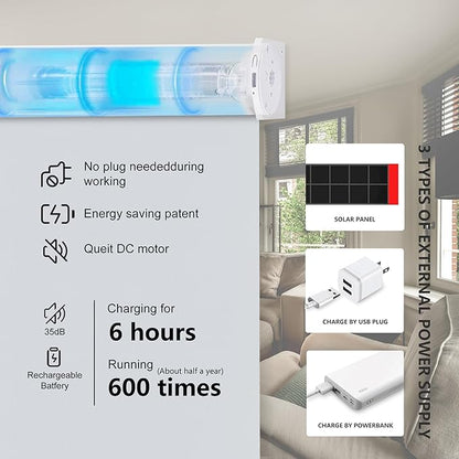 Bringnox Motorized Blinds with Remote,100% Blackout Smart Roller Blinds Compatible with Apple Homekit Google Home and Alexa Via HUB,and Customized (Vinyl White Grey-15)
