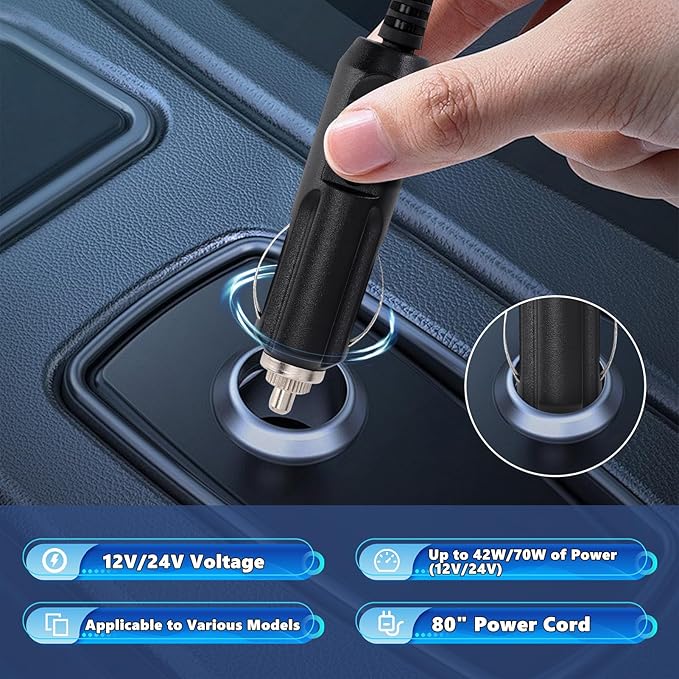 Heated Car Blanket DC12V-24V Electric Blanket for Car Camping, Portable Washable Heated Blanket with Timer, 3 Heat Settings, Heated Throw Blanket for Road Trip (Gray)