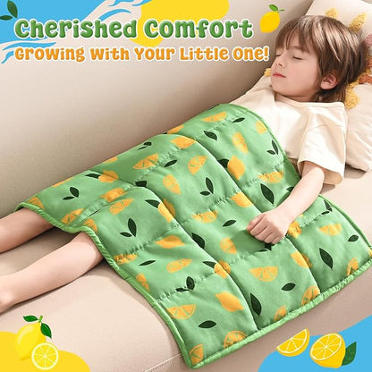 anfie Weighted Lap Pad 2 Pounds, Weighted Blanket (30"*40") Cooling Blanket for Sleeping,Weighted Throw Blanket for Travel Indoor Outdoor (Lime Green)