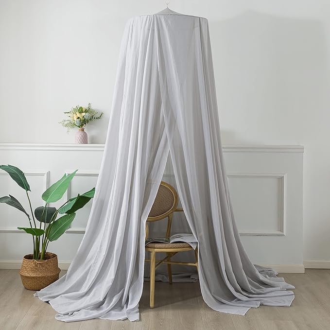 Silver Coated Mesh with Cotton Radiation Protection Canopy, EMF Shielding Bed Net (60x250x1200cm)