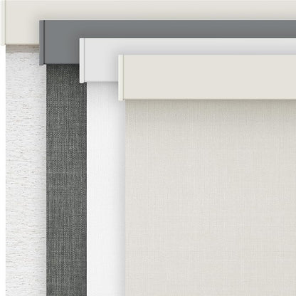 AOSKY Linen Roller Blinds Shades for Indoor Windows Pull Down Cordless Blackout Black Out Window Shade 22 Inch Blinds for Home Beige