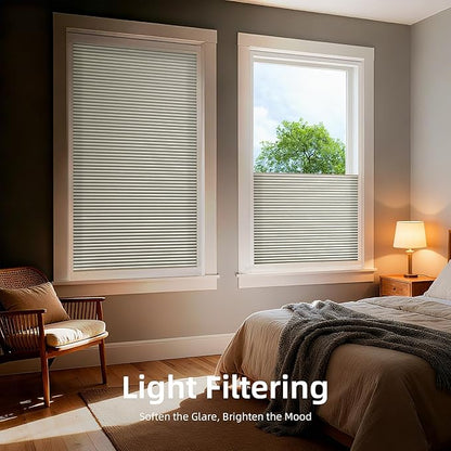 ZSTARR Motorized Skylight Shades Blackout Cellular Honeycomb Electric Blinds with Solar Panel Cordless Rechargeable with Remote for Roof and Slanted Windows Custom Size (Light Grey)